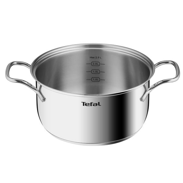Oală cu capac de sticlă Tefal Intuition B8644474, 20 cm, 2.9L, 2 manere, oțel inoxidabil, inducție, argintiu Oală cu capac de sticlă Tefal Intuition B8644474, 20 cm, 2.9L, 2 manere, oțel inoxidabil, inducție, argintiu