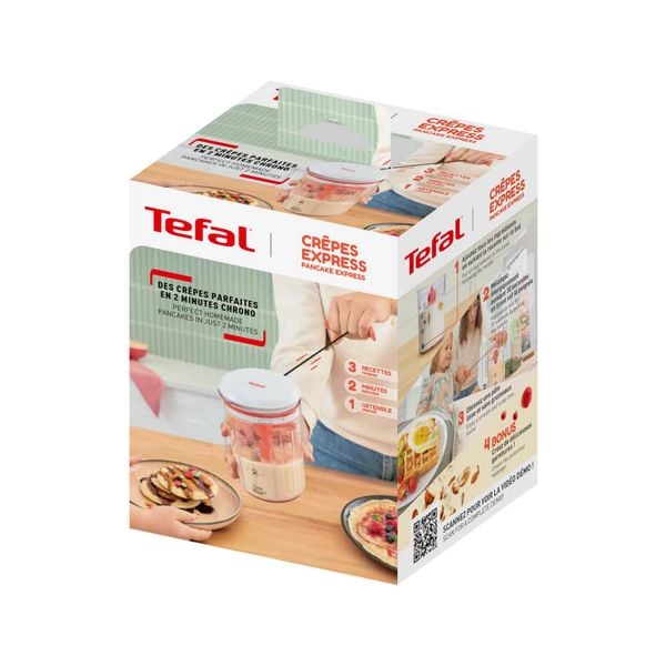 Recipient pentru prepararea aluatului de clatite Tefal Pancake Express K1844404, 900ml, 3 lame din otel inoxidabil Recipient pentru prepararea aluatului de clatite Tefal Pancake Express K1844404, 900ml, 3 lame din otel inoxidabil