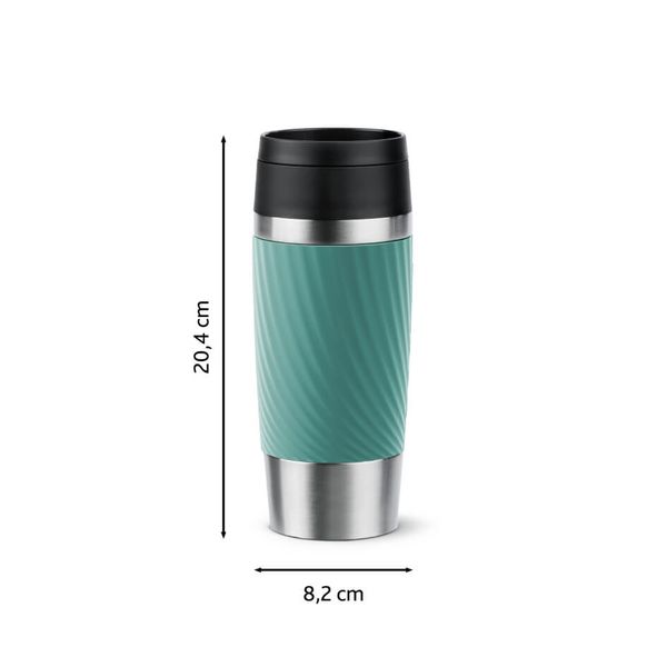 Termos Tefal Travel Mug Classic N2024310, 0.36 L, pastrare la rece 12 ore, pastrare la cald 6 ore, verde & argintiu Termos Tefal Travel Mug Classic N2024310, 0.36 L, pastrare la rece 12 ore, pastrare la cald 6 ore, verde & argintiu