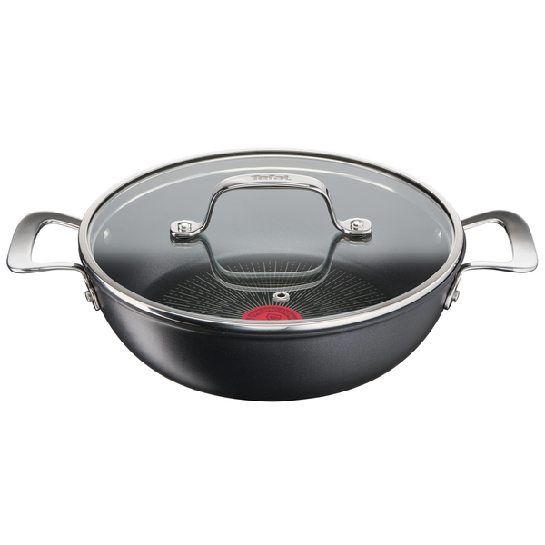 Cratiță Unlimited G2557172, 26 cm, &icirc;nveliș antiaderent 100% sigur, Titanium Anti-Scratch, Thermo-Signal&trade;, bază Thermo-Fusion&trade;, aluminiu, negru