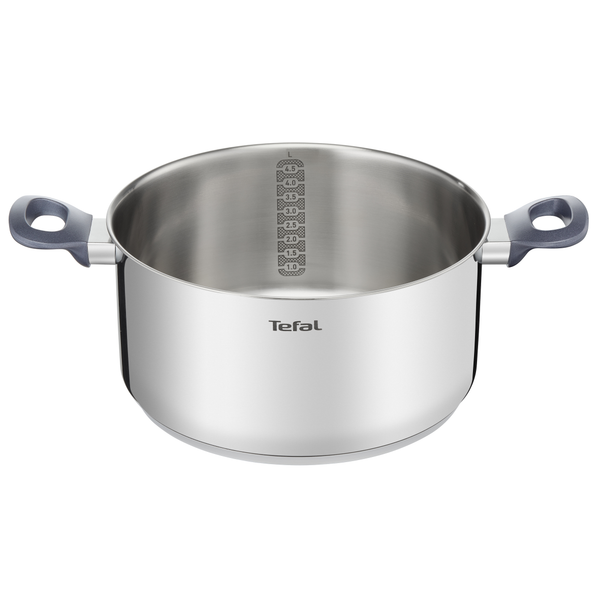 Oală Daily Cook G7124645, capacitate 5 L, gradații, capac sticlă, 24 cm, inox, argintiu