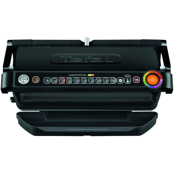 Grătar electric Tefal OptiGrill+ XL GC722834, 9 programe, indicator gătire, senzor automat, mod manual 4 nivele, plăci antiaderente din aluminiu turnat, tavă colectare lichide, negru Grătar electric Tefal OptiGrill+ XL GC722834, 9 programe, indicator gătire, senzor automat, mod manual 4 nivele, plăci antiaderente din aluminiu turnat, tavă colectare lichide, negru