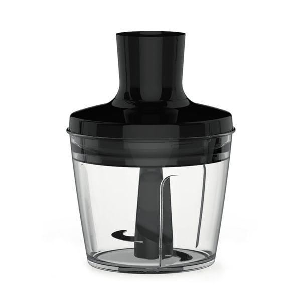 Blender vertical OptiChef 2 &icirc;n 1 HB641838, 800 W, 10 trepte de viteză, funcție Turbo, tocator 0.5 L, protecție antistropire, m&acirc;ner antialunecare, recipient 0.8 L, negru