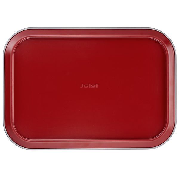 Formă de copt DeliBake J1640574, antiaderentă, margine detașabilă, 36 x 24 cm, oțel carbon, roșu