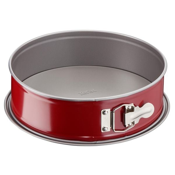 Formă de copt DeliBake J1641474, antiaderentă, rotundă, 27 cm, oțel carbon,  roșu