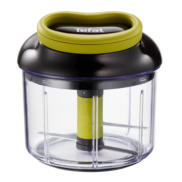 Tocător manual 5-Second K1320404, bază aderentă, m&acirc;ner ergonomic, suport lame, recipient 900 ml, plastic