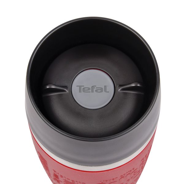 Termos Travel Mug K3084114, înveliș exterior silicon roșu, 0.36 L, inox, roșu Termos Travel Mug K3084114, înveliș exterior silicon roșu, 0.36 L, inox, roșu