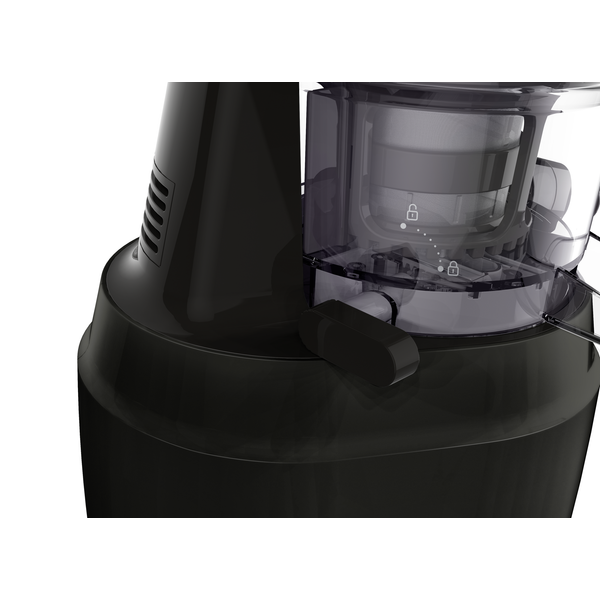Storcător de fructe și legume Juiceo ZC150838, 150 W, tehnologie presare la rece, auto-curățare, sistem anti-picurare, recipiente suc și pulpă 0.8 L, negru