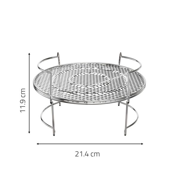 Accesoriu grill 2 &icirc;n 1 Tefal XA60AD10, reversibil, compatibil cu multicookerele Tefal Cook4Me, Turbo Cuisine și One Pot, inox, seriile CY85xx, CY87xx, CY94xx, CY91xx, CY96xx, CY77xx si CY505xx, argintiu