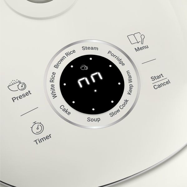Aparat multifunctional de gatit orez Tefal Pop RK535AE0, 350 W, capacitate 0.7 L, 8 programe, tehnologie digitala, functie mentinere la cald, design compact, alb