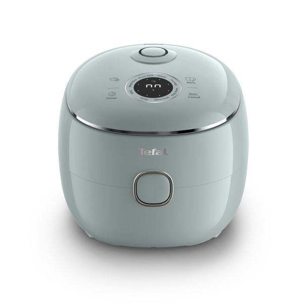 Aparat multifunctional de gatit orez Tefal Pop RK5354E0, 350 W, capacitate 0.7 L, 8 programe, tehnologie digitala, functie mentinere la cald, design compact, verde