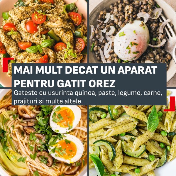Aparat multifunctional de gatit orez Tefal Pop RK5352E0, 350 W, capacitate 0.7 L, 8 programe, tehnologie digitala, functie mentinere la cald, design compact, galben