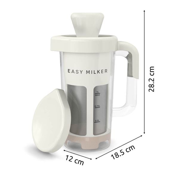 Aparat pentru preparat lapte vegetal Tefal Easy Milker VZ700AE0, 1 L, bază detașabilă, crem