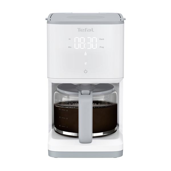 Cafetieră Sense CM693110, ecran digital, funcție Aroma, sistem antipicurare, oprire automată, 15 cești, 1.25 L, alb