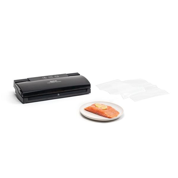 Set pungi de vidat Tefal VacuPack XA256010, pentru depozitare în frigider și congelator, refolosibile, 2 role, compatibile cu aparatul de vidat Tefal VacuPack Plus Classic VT254070, plastic, transparent