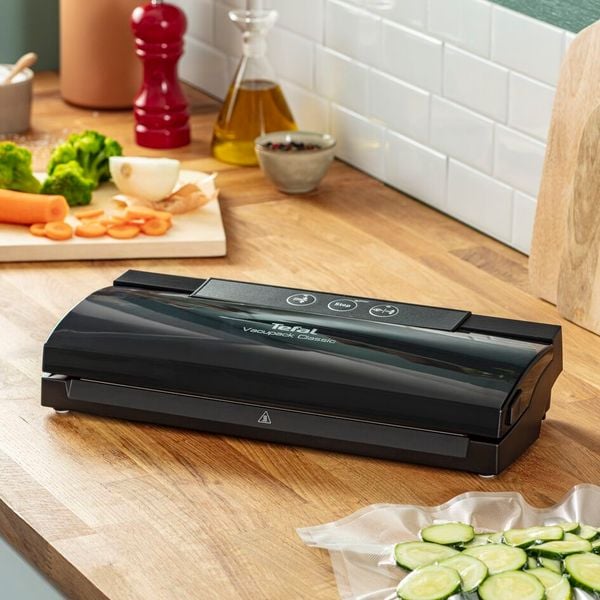 Set pungi de vidat Tefal VacuPack XA256010, pentru depozitare în frigider și congelator, refolosibile, 2 role, compatibile cu aparatul de vidat Tefal VacuPack Plus Classic VT254070, plastic, transparent