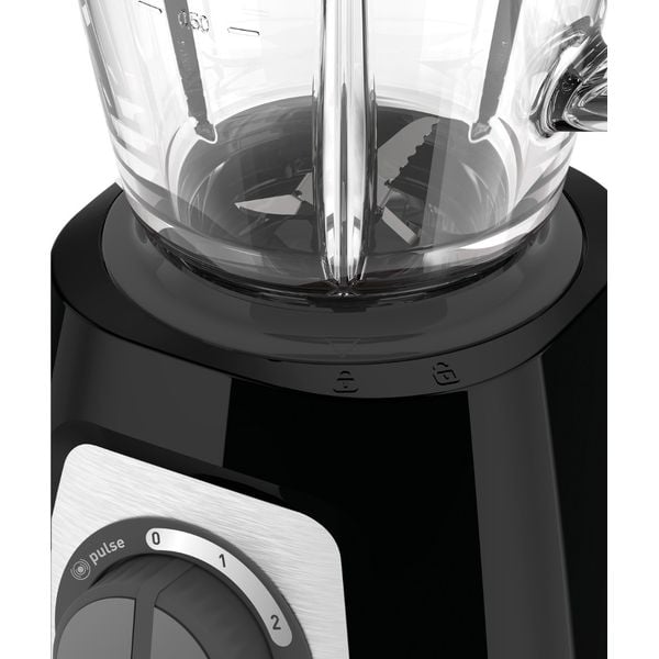 Blender BlendForce 2 BL438831, tehnologie Powelix, 800 W, 6 lame inox, 3 programe inteligente, Air Cooling, Smart Lock,  Easy Safety, Easy Clean, 2 accesorii r&acirc;șniță și tocător, 1.75 L, negru