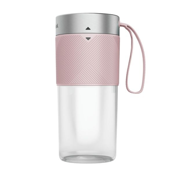 Blender portabil Tefal Lightmix BL1C07F0, 300 ml, 20.000 rpm, 2 lame, acumulator 1200 mAh, pana la 11 cicluri pe incarcare, rezultate in 40 secunde, greutate 510 g, cablu incarcare inclus, roz