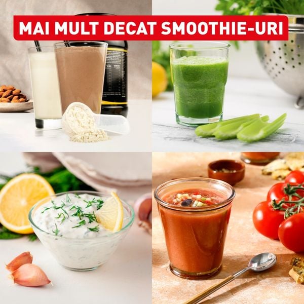 Blender portabil Tefal Lightmix BL1C07F0, 300 ml, 20.000 rpm, 2 lame, acumulator 1200 mAh, pana la 11 cicluri pe incarcare, rezultate in 40 secunde, greutate 510 g, cablu incarcare inclus, roz
