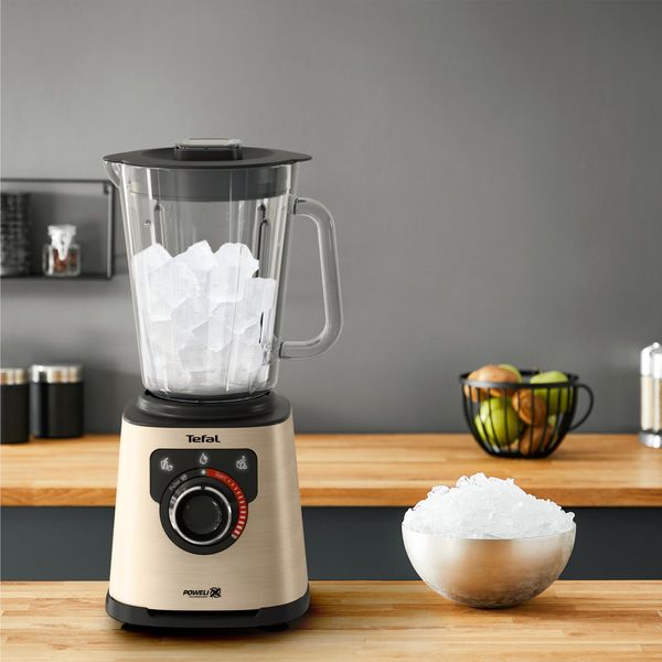 Blender Tefal PerfectMix+ BL871A31, 1200 W, 2 L, 28.000 RPM, viteza variabila + Pulse, 3 programe automate, 6 lame Powelix, vas din sticla termorezistenta, functie Auto-Clean, zdrobire gheata, ecran tactil, bej & gri Blender Tefal PerfectMix+ BL871A31, 1200 W, 2 L, 28.000 RPM, viteza variabila + Pulse, 3 programe automate, 6 lame Powelix, vas din sticla termorezistenta, functie Auto-Clean, zdrobire gheata, ecran tactil, bej & gri