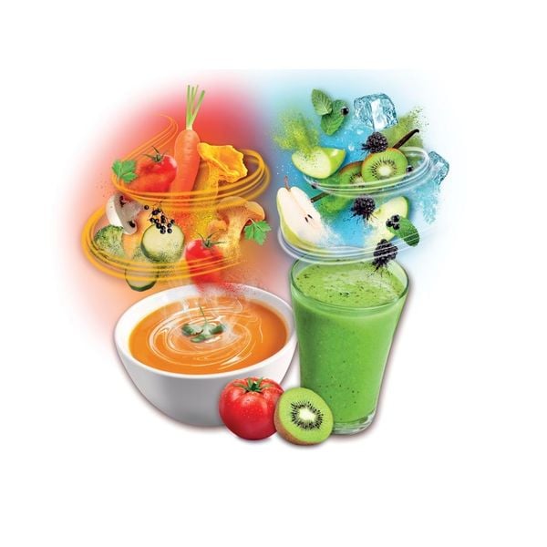 Blender de mare viteză UltraBlend Boost BL985A31, 1300 W, tehnologie Tripl'Ax&reg; Pro, 6 lame inox, Nutrikeep&trade;, 10 funcții de gătire, funcție de vacuum, 2 recipiente, 2.5 L, argintiu