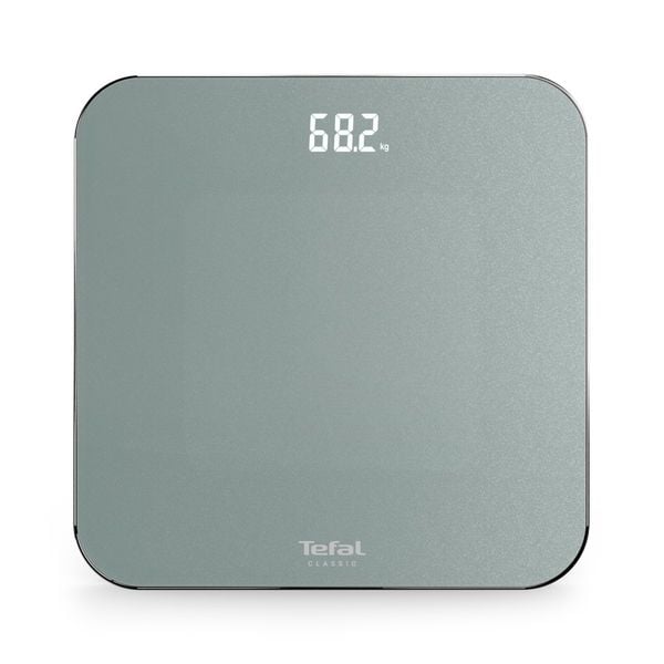 C&acirc;ntar de baie Tefal Classic PP1903V0, 180 KG, gradații la 100 g, 31 x 31 cm, sticlă, gri