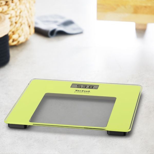 Cantar de baie Tefal Essential PP1305V0, 150 kg, gradatii de la 100 g, platforma 28 x 28 cm, ecran LCD, sticla securizata, galben Cantar de baie Tefal Essential PP1305V0, 150 kg, gradatii de la 100 g, platforma 28 x 28 cm, ecran LCD, sticla securizata, galben