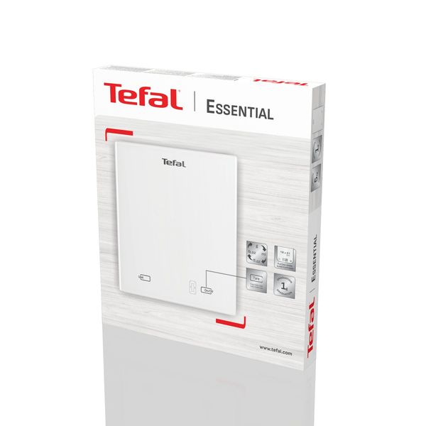 C&acirc;ntar de bucătăraie Tefal Essential BC5504V0, capacitate 5 kg, funcție tara, oprire automată, baterii incluse, alb