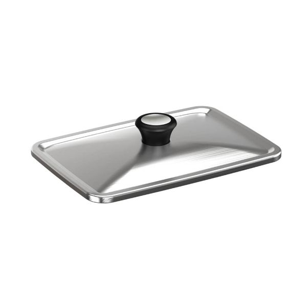 Capac pentru gătit Tefal XA731810, compatibil cu grătarul electric OptiGrill 4 &icirc;n 1 și OptiGrill 2 &icirc;n 1, inox, compatibil cu mașina de spălat vase, seriile GC774xx, GC773xx, GC772xx, argintiu