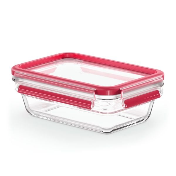 Caserola Tefal MasterSeal Glass N1040610, 0.70 L, sticla, inchidere 100% etansa, transparent