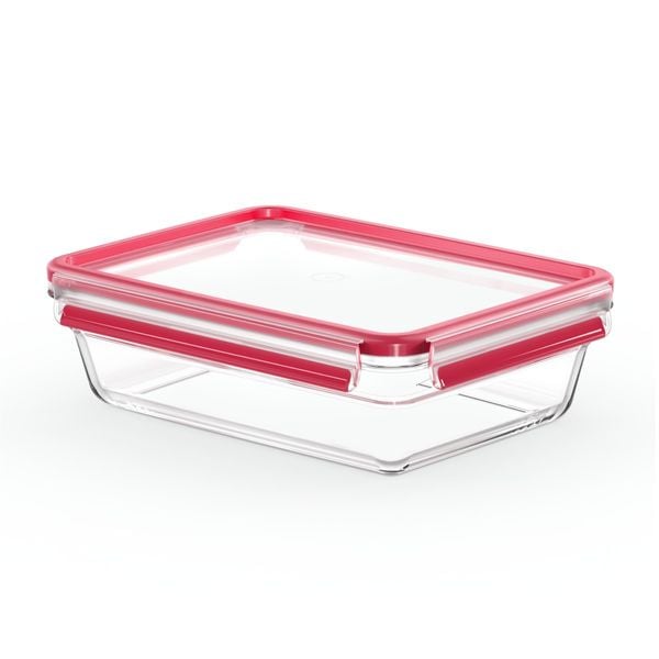 Caserola Tefal MasterSeal Glass N1041110, 2 L, sticla, inchidere 100% etansa, transparent