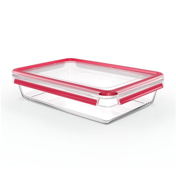 Caserola Tefal MasterSeal Glass N1041210, 3 L, sticla, inchidere 100% etansa, transparent