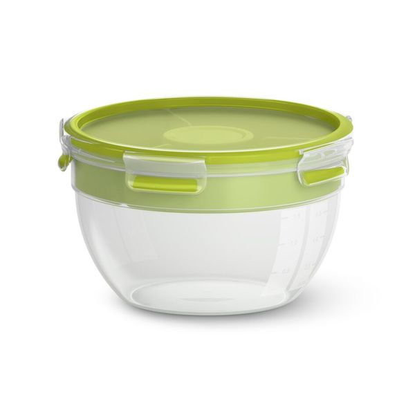 Caserolă XL MasterSeal ToGo pentru salată N1071310, plastic, capac cu închidere etanş, 2.6l, translucid și verde Caserolă XL MasterSeal ToGo pentru salată N1071310, plastic, capac cu închidere etanş, 2.6l, translucid și verde