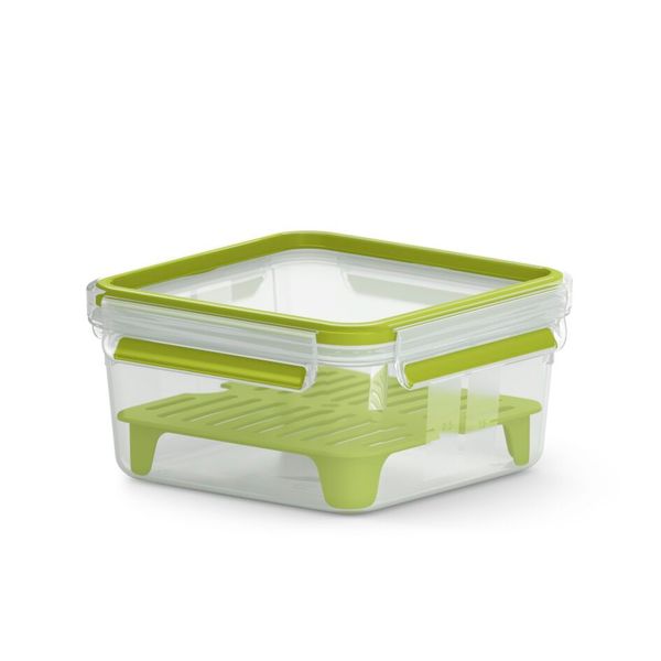 Caserola MasterSeal ToGo 1,3 L N1071710, plastic, accesoriu detașabil inclus, 100% inchidere etanșă, verde / translucid
