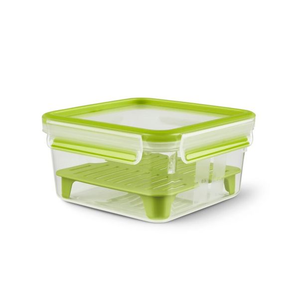Caserola MasterSeal ToGo 1,3 L N1071710, plastic, accesoriu detașabil inclus, 100% inchidere etanșă, verde / translucid