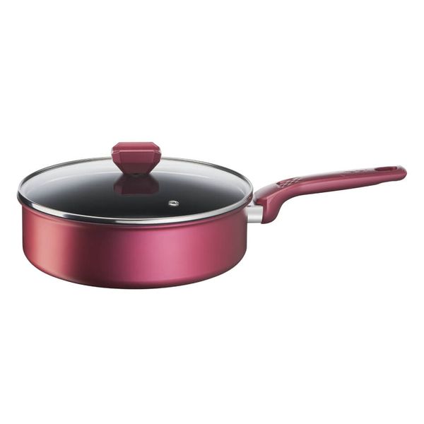 Cratiță cu capac Tefal Daily Chef G2733272, 24 cm, înveliș antiaderent, indicator Thermo-Signal, inducție, roșu Cratiță cu capac Tefal Daily Chef G2733272, 24 cm, înveliș antiaderent, indicator Thermo-Signal, inducție, roșu
