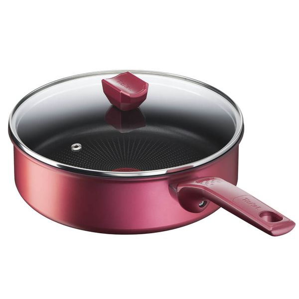 Cratiță cu capac Tefal Daily Chef G2733272, 24 cm, înveliș antiaderent, indicator Thermo-Signal, inducție, roșu Cratiță cu capac Tefal Daily Chef G2733272, 24 cm, înveliș antiaderent, indicator Thermo-Signal, inducție, roșu
