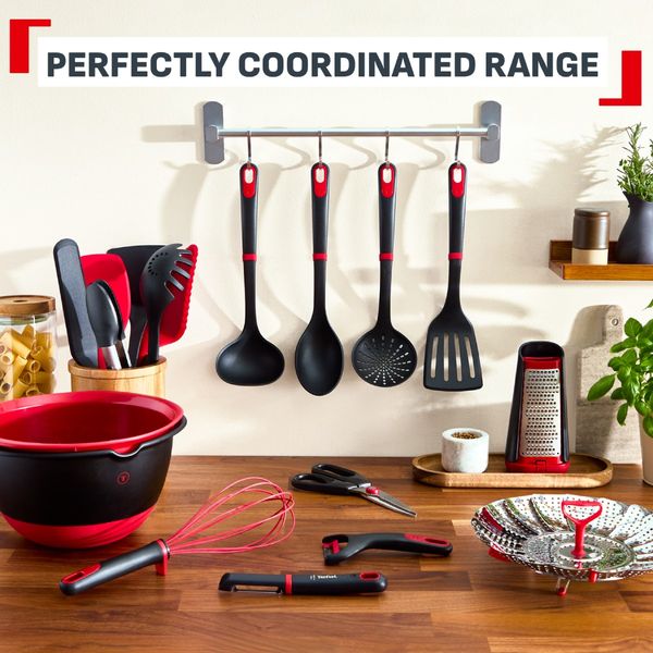 Cupa pentru inghetata Tefal Ingenio+ K1980134, compatibilitate cu masina de spalat vase, plastic, negru & rosu