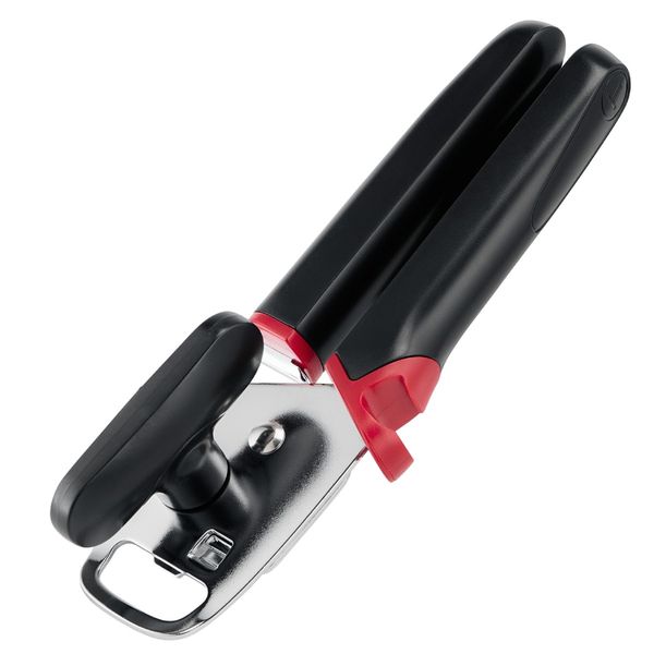 Deschizator pentru conserve, borcane si sticle Tefal Ingenio K4274334, inox, compatibilitate cu masina de spalat vase, negru & rosu