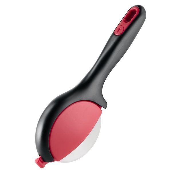 Cutit pizza Tefal Ingenio K1990334, inox, capac de protectie pentru lama, lama detasabila, negru & rosu