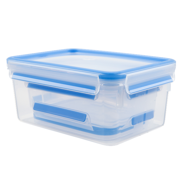 Set de 3 caserole MasterSeal Plastic K3028912, &icirc;nchidere etanş, 0.55 / 1 / 2.3 L, plastic, transparent