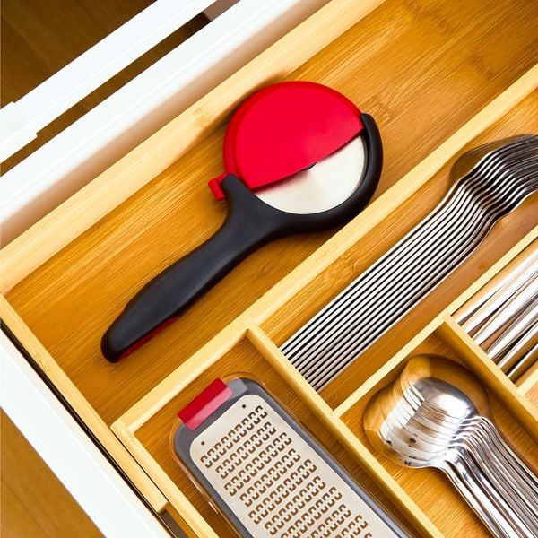 Cutit pizza Tefal Ingenio K1990334, inox, capac de protectie pentru lama, lama detasabila, negru & rosu
