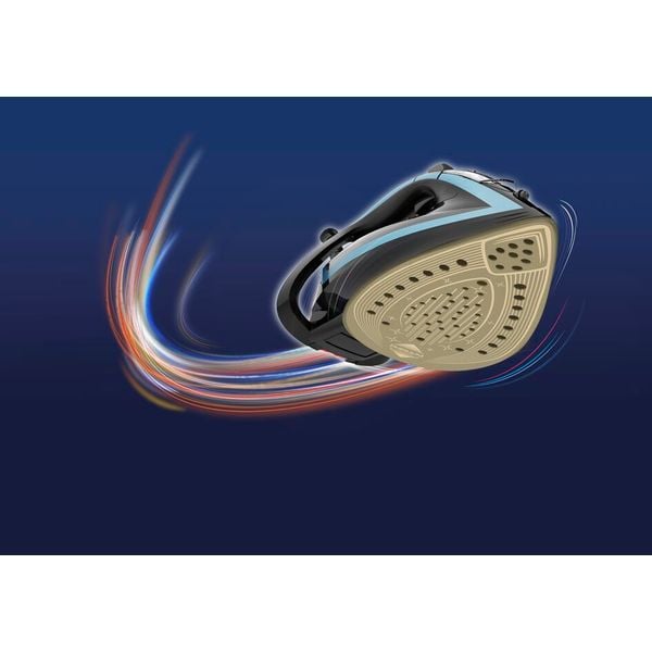 Fier de calcat Tefal Turbo Anti-Calc FV5695E1, 3000W, jet abur 270 g/min, abur variabil 0-50 g/min, rezervor 300ml, talpa Durilium AirGlide Autoclean, colector anticalcar, oprire automata, negru/albastru Fier de calcat Tefal Turbo Anti-Calc FV5695E1, 3000W, jet abur 270 g/min, abur variabil 0-50 g/min, rezervor 300ml, talpa Durilium AirGlide Autoclean, colector anticalcar, oprire automata, negru/albastru