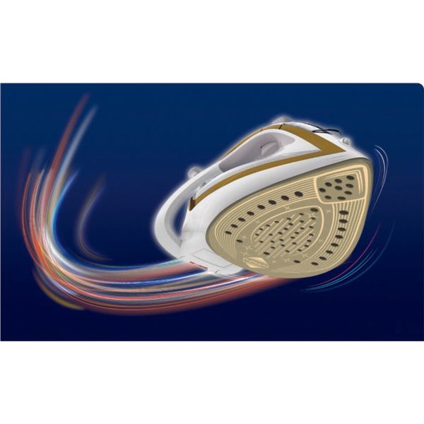 Fier de călcat TURBO PRO Tefal FV5698E0, 3000 W, 0.3 L, abur 50g/min, jet de abur 270 g/min, Turbo Boost, talpa Durilium AirGlade, alb/auriu Fier de călcat TURBO PRO Tefal FV5698E0, 3000 W, 0.3 L, abur 50g/min, jet de abur 270 g/min, Turbo Boost, talpa Durilium AirGlade, alb/auriu