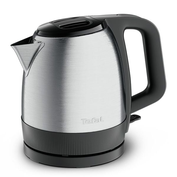 Fierbator de apa Tefal Express KI1E0DE0, 2000 W, 1.2 L, inox, oprire automata, filtru anticalcar detasabil, baza rotativa 360°, capac rabatabil, design compact, inox, argintiu