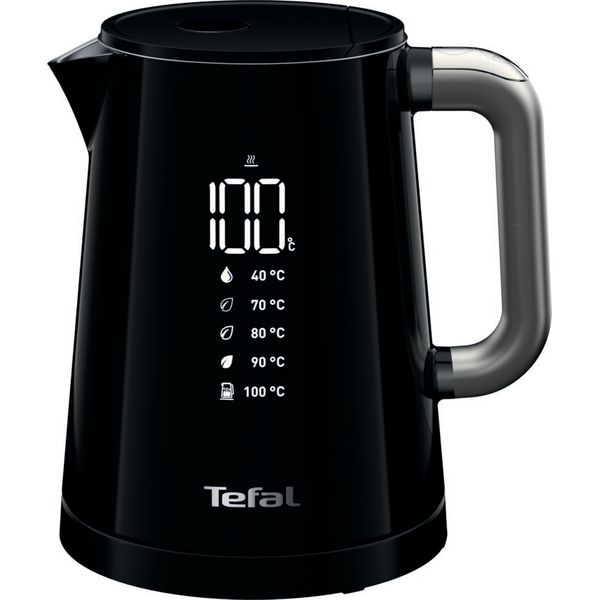 Fierbător Digital KO854830, 1L, 5 trepte de temperatură, funcția de păstrare la cald , oprire automată, perete dublu, filtru anticalcar, baza rotativă 360&deg;, negru