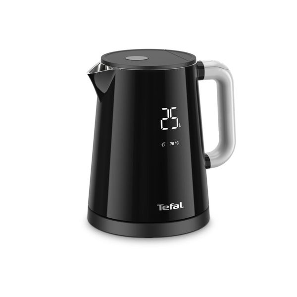 Fierbător Digital KO854830, 1L, 5 trepte de temperatură, funcția de păstrare la cald , oprire automată, perete dublu, filtru anticalcar, baza rotativă 360&deg;, negru