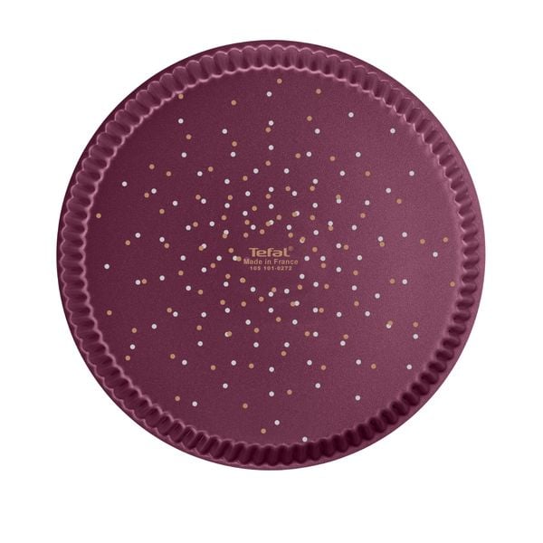 Forma rotunda pentru copt tarte Tefal J5558302, 27 cm, invelis antiaderent, rosu Forma rotunda pentru copt tarte Tefal J5558302, 27 cm, invelis antiaderent, rosu