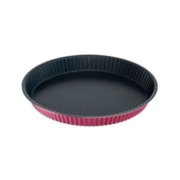 Forma rotunda pentru copt tarte Tefal J5558302, 27 cm, invelis antiaderent, rosu Forma rotunda pentru copt tarte Tefal J5558302, 27 cm, invelis antiaderent, rosu