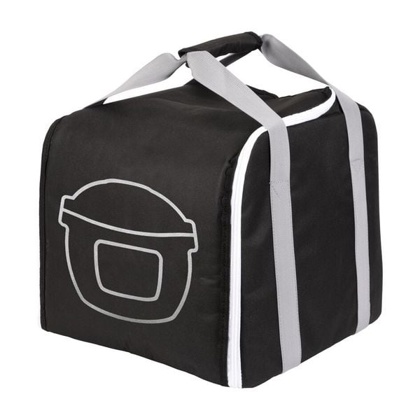 Geantă de transport Tefal XA607800 pentru multicooker Cook4me, 2 m&acirc;nere, căptușeală din spumă, fund &icirc;ntărit, negru